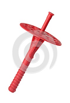 Red plastic insulation anchor dowel