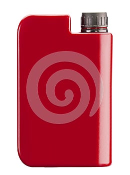 Red plastic jerry can