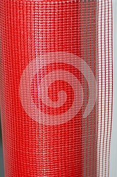 Red plastic mesh