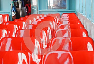 Red plastic seat