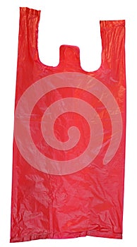 Red Plastic Shopping Bag