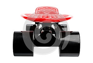 Red plastic skateboard