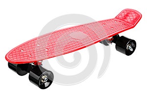 Red plastic skateboard