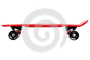 Red plastic skateboard