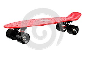 Red plastic skateboard