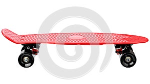 Red plastic skateboard