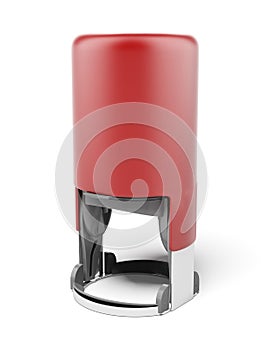 Red plastic stamp