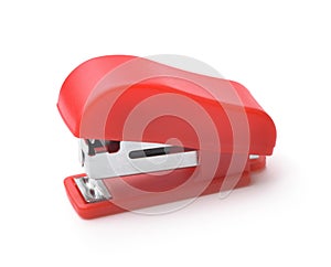 Red plastic stapler