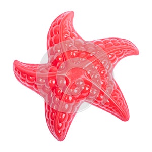 Red plastic starfish