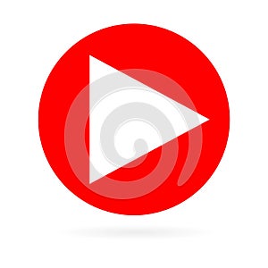 Red Play button icon