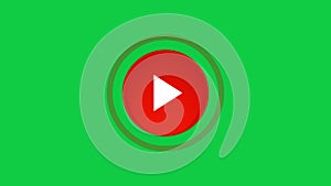 Red play button icon animation