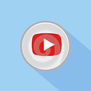 Red Play Vector Logo, JPG, JPEG, EPS Icon Button.youtube Flat Social Media Background Sign Download