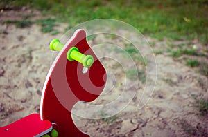 Red playground equipment