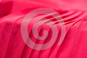 Red pleat fabric background