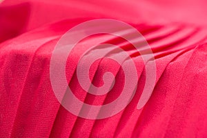 Red pleat fabric background photo