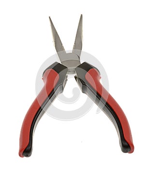 Red pliers isolated
