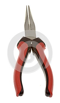 Red pliers isolated