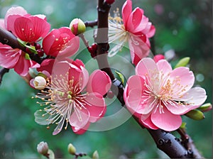 Red Plum flower
