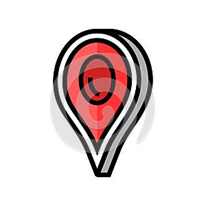 red pointer map location color icon vector illustration