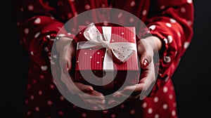 The Red Gift Box. AI generated