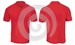 Red Polo Shirt Template
