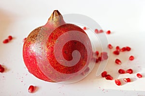 Red Pomegranate fruit and its red seeds