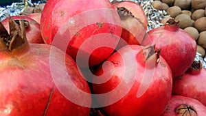 Red pomegranates for sale