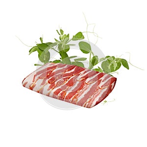 Red pork fresh bacon
