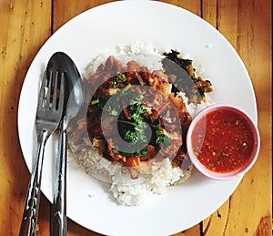 Red pork and Rice