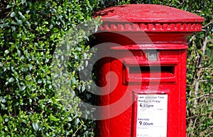 Red post box
