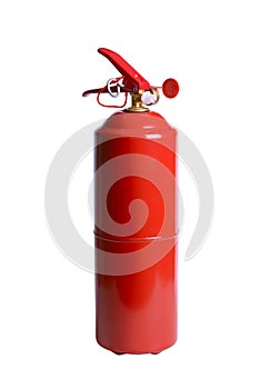 Red powder fire extinguisher