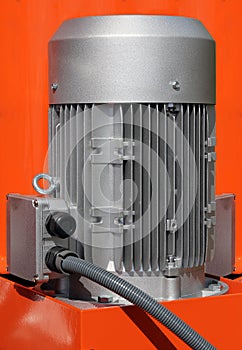 Red powerful electric motors for modern industrial