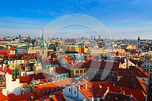 Red Prague roofs