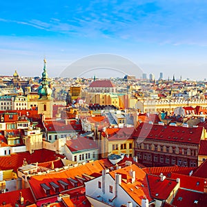 Red Prague roofs