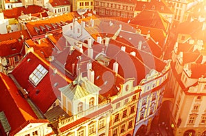 Red Prague roofs