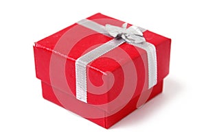 Red present box isolated