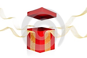 Red Present Box with open cover