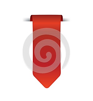 Red price label ribbon. Empty sales label for promotion, shopping discounts, store tags. Hot price offers. Isolated