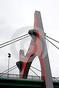 Red Principes de Espana Bridge in spanish Bilbao photo