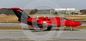 Red private jet