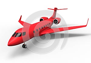 Red private jet