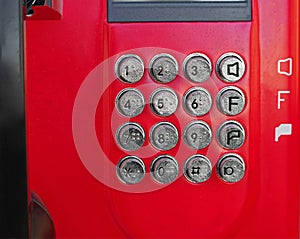 Red public telephones