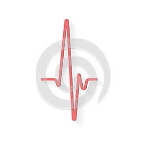 Red pulse line illustration