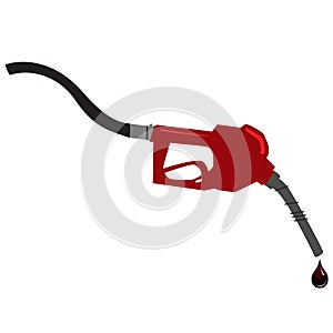 Red pump nozzle with oil drop