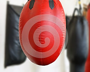 Red punching bag