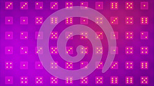 Red and purple creative backdrop of gambling dices randomize - abstract 3D rendering