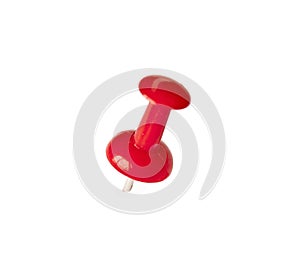 Red push pin isolated
