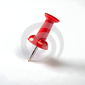 Red push pin isolated
