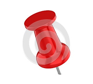 Red Push Pin Isolated