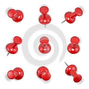 Red Push Pins